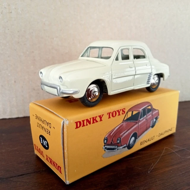 Dinky Toys Renault Dauphine Ivoire 1:43 - Ancienne Miniature Zamak Avec Boîte D'Origine