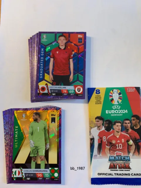 Topps - UEFA Euro 2024 (EM 24) Attax Match - Purple Sapphire Parallel Cards