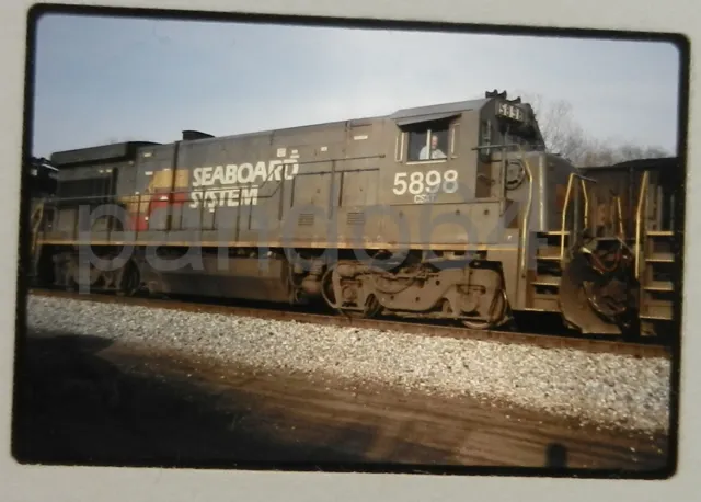 7 RR TRAIN Slide CSX SEABOARD B-36-7 #5898 #5859 #5880 #5871 Akron 1988-9  CB6