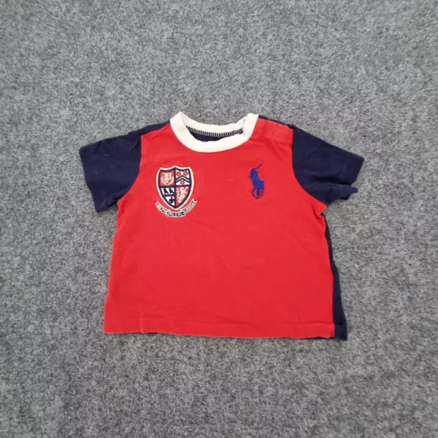 Ralph Lauren shirt baby 3 Months red modern winter cotton casual Size 3M