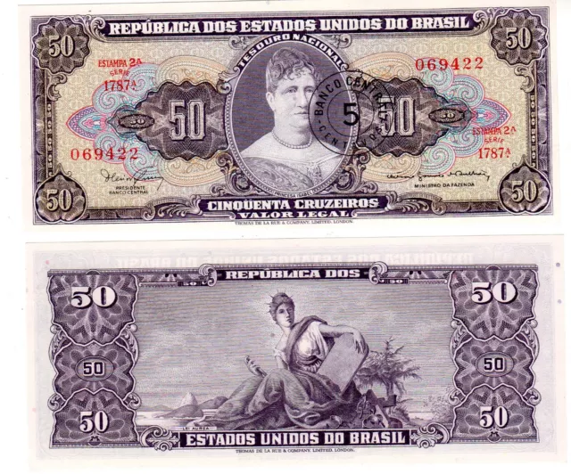 Bresil BRAZIL Billet 5 CENTAVOS SUR 50 ND 1966-1967  P184a NEUF UNC