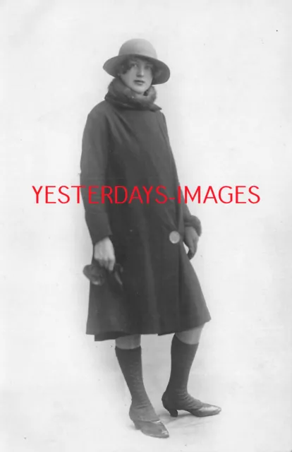 Young Woman Fashion Pose Kenworthys Rochdale Studio Postcard (C185) c1927