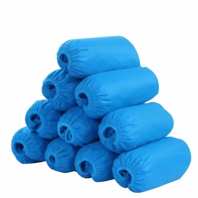 Disposable shoe covers, non-woven fabric, non-slip, breathable, 100 pieces, blue