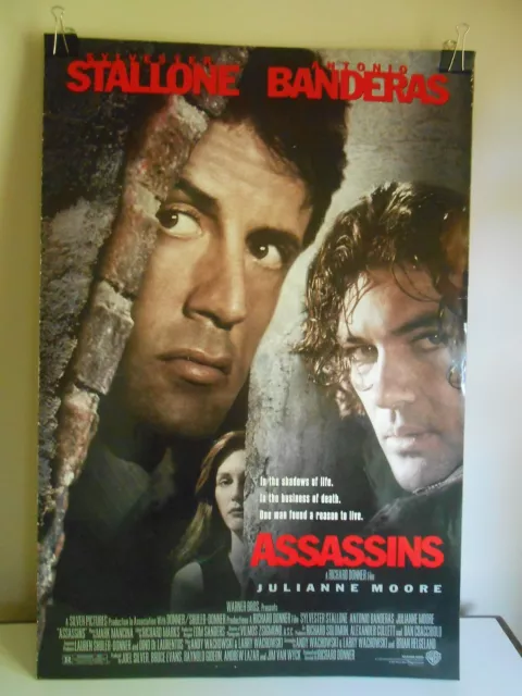 Assassins (1995) Original Double Sided Movie Poster Stallone Banderas 27x40