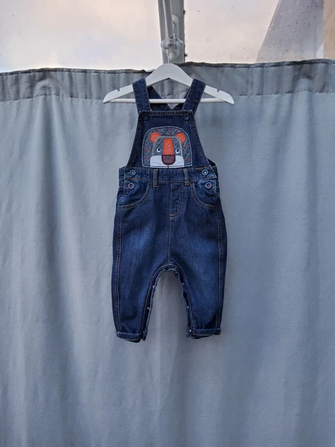 Baby Boys Winter Bundle Of Dungaree Jeans And Jumper 6-9 Months