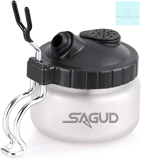 Kit pulizia bottiglie di vetro aerografo SAGUD con supporto spazzolino
