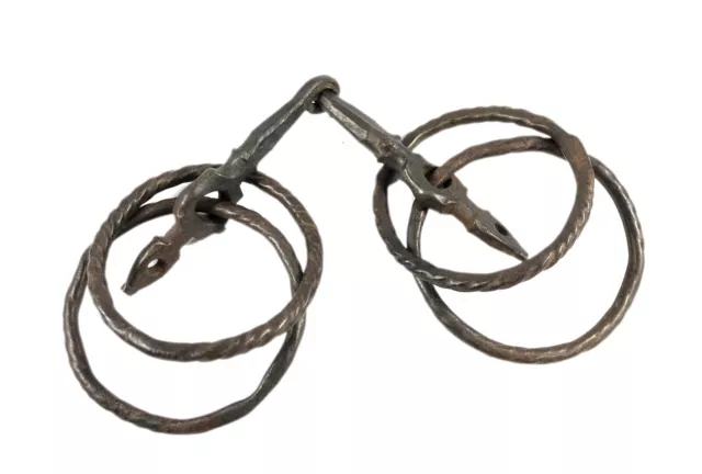 Rare Iron Horse Control Bit – Snaffle Bridle With Two Rings G42-220