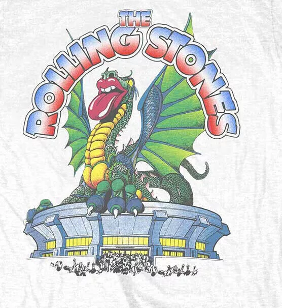 The Rolling Stones - 81 Tour Dragon with Backprint - White t-shirt Te9474