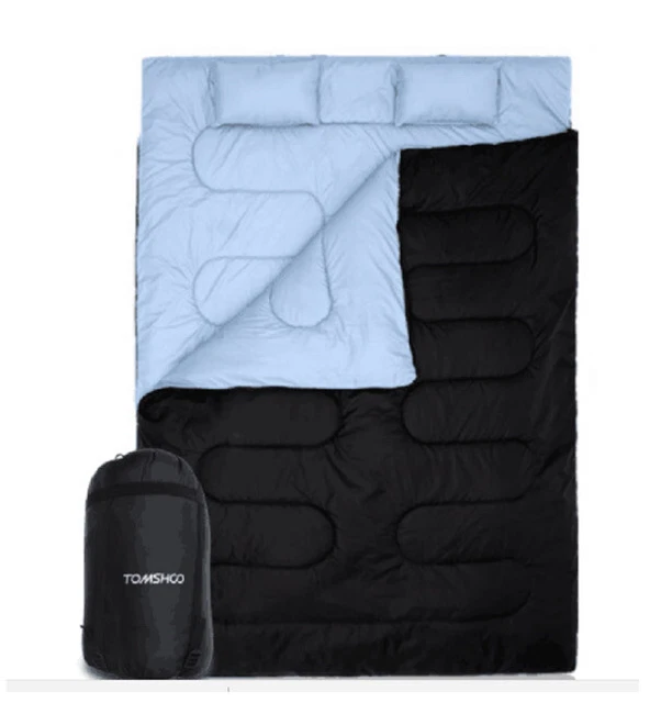 WARM DOUBLE SLEEPING Bag for Camping Caravan and Travel With Storage