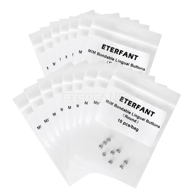 ETERFANT Integral Dental Ortho Bondable Lingual Buttons w/ Round Base 10pcs/pack