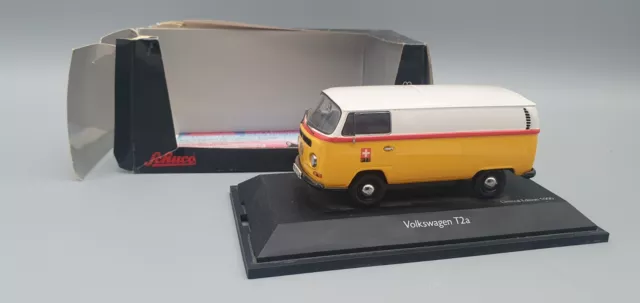 Modellautos 1:43 Schuco VW T2a Kasten gelb "PTT" Limited 1/1000 OVP