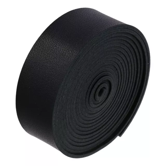 Black Black Leather Strip 1 inch wide Soft Leather Leather Strap  DIY Craft