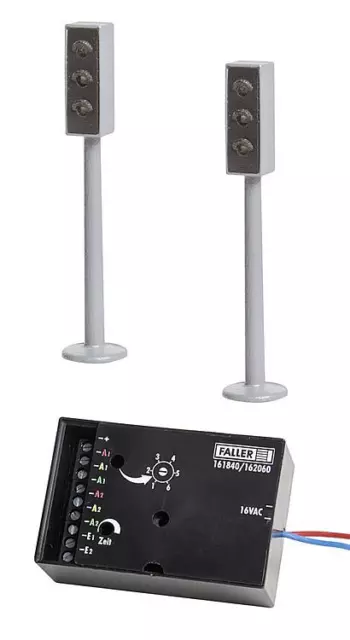 Faller 161840 Car-System Spur HO 2 LED-Ampeln mit Elektronik #NEU in OVP##