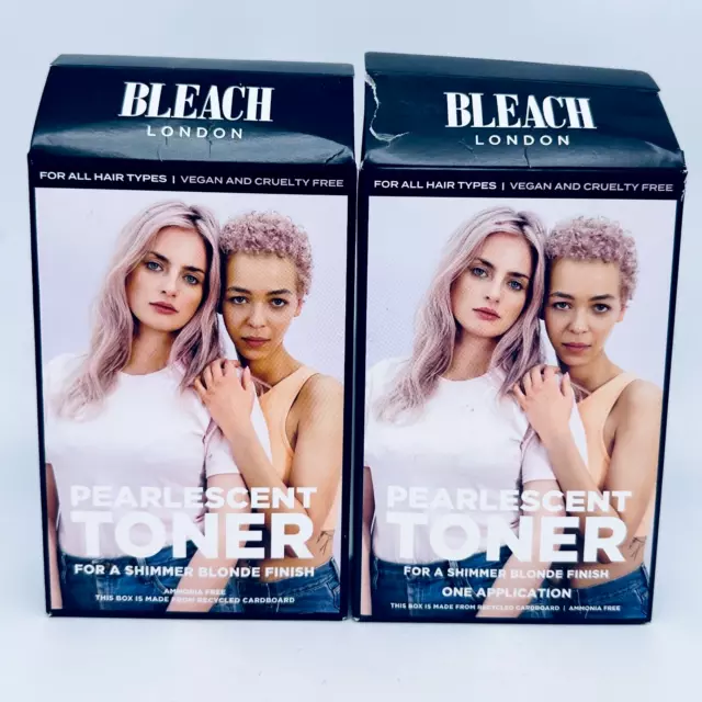 Bleach London Nacré Semi-Permanente Cheveux Tonique Crème 2PACK