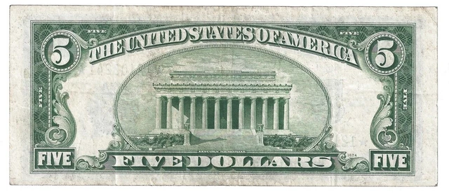 Series 1934 C $5 Five Dollar Silver Certificate Star Note Blue Seal  - S126 2
