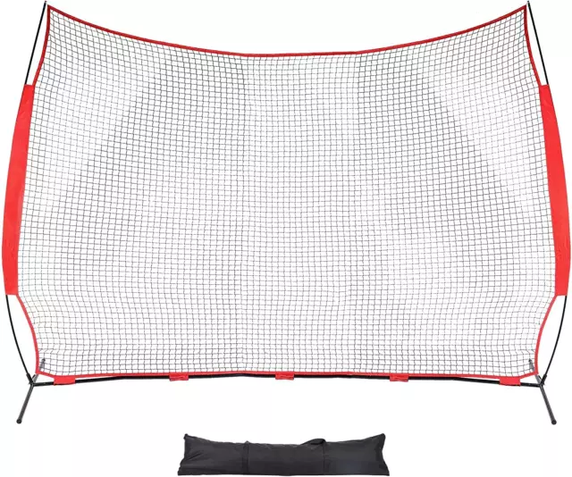 ZELUS Collapsible Barricade Backstop Net 12X9 Ft, Net for Lacrosse, Baseball, Ba
