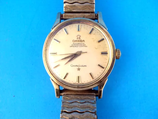 Vtg Omega Constellation Chronometer Automatic Mens Watch--24J--Cal. 551--Repair