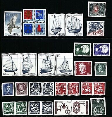 Sweden 1981 year set cpl including all pairs. Very fine. Slania.Two scans. MNH