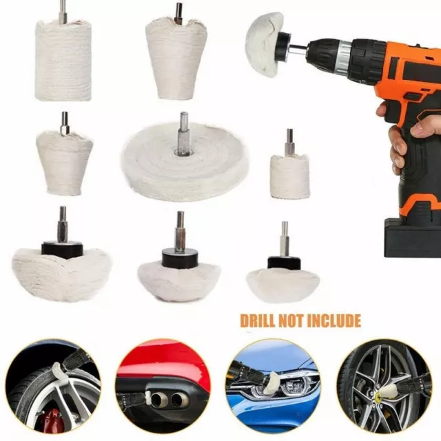 Cloth Polishing Buffing Pad Mop Wheel Car Polisher Kit for  Drill Abrasive Tool