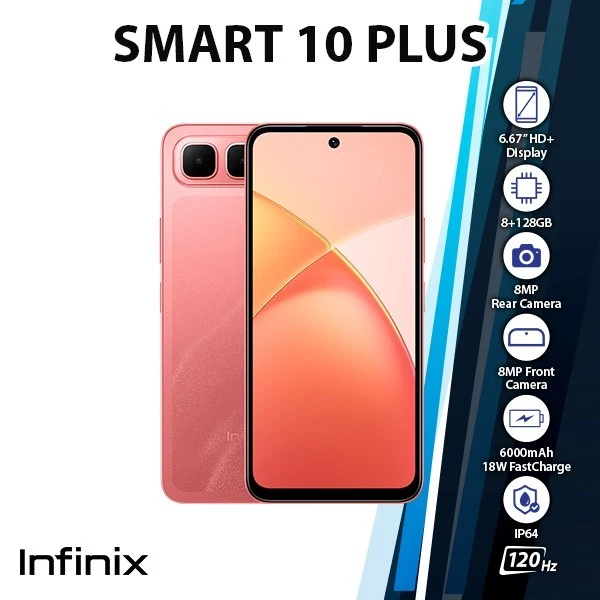 Infinix SMART 10 Plus 128GB　赤色 INFINIX SMART 10 Plus Android Mobile Phone (RED/8GB+128GB/Dual SIM