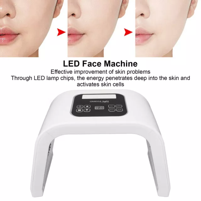 (100-240V US Plug) LED Face Machine 7 Light Color Face Care Photon Machine Pliab