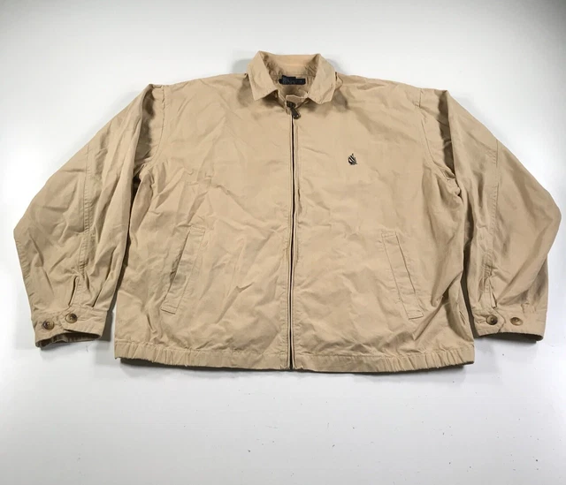 Vintage Nautica Jacket Mens Extra Large Thick Cotton Work Barn Chore Full Zip