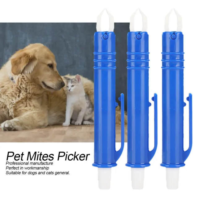 3Pcs Pet Lice Remover Flea Clip Tick Tweezers Mites Picker Tool For Dogs Cats