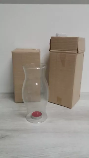 1 Glaszylinder ohne Boden für Windlicht Ersatzglas Windlicht Neu 2
