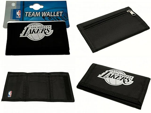 Nba Zipped Money Id Card Coin National Basketball Team Nylon Trifold Wallet 2