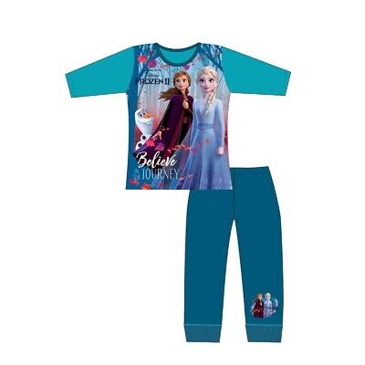 Frozen 2 Girls Pyjamas Disney Anna and Elsa Pjs Sleepwear Ages 1.5 to 10 Years