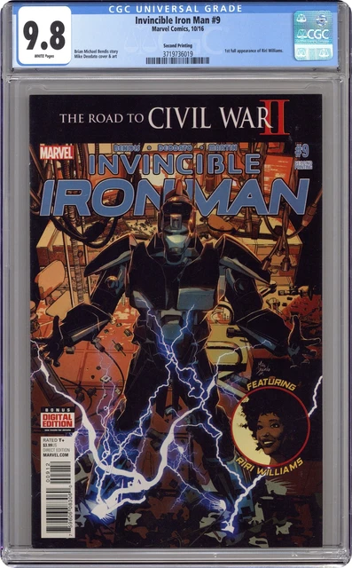 Invincible Iron Man #9C Deodato Variant 2nd Printing CGC 9.8 2016 3719736019