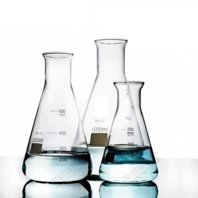 Flacon moléculaire conique en verre borosilicate Rocwing Erlenmeyer Boro 3,3 haut torché