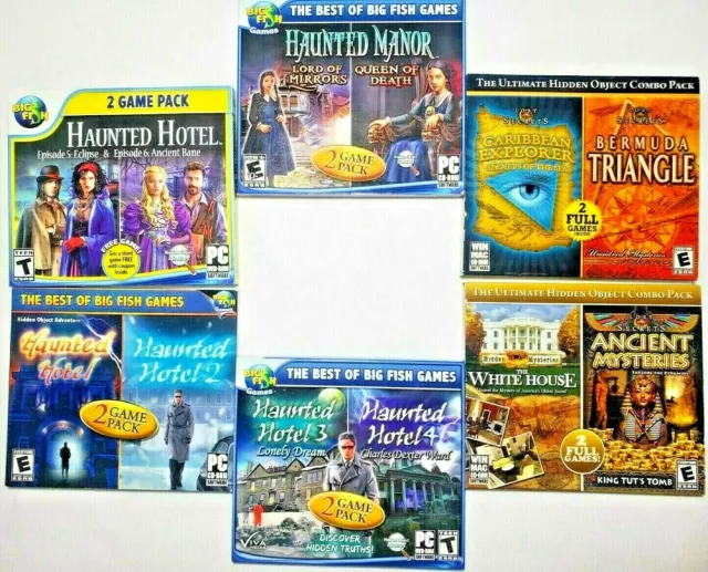 4 GAMES * Mystery ADVENTURE PACK CD ROM PC VIDEO GAME Free USA Shipping