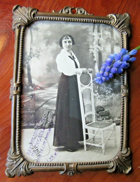 FRENCH ANTIQUE XIX th. C. METAL PICTURE FRAME
