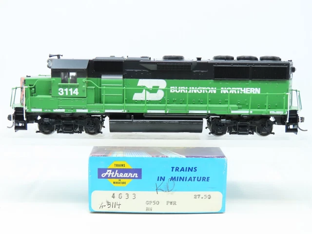 HO Scale Athearn 4633 BN Burlington Northern GP50 Diesel #3114 - Does Not Run