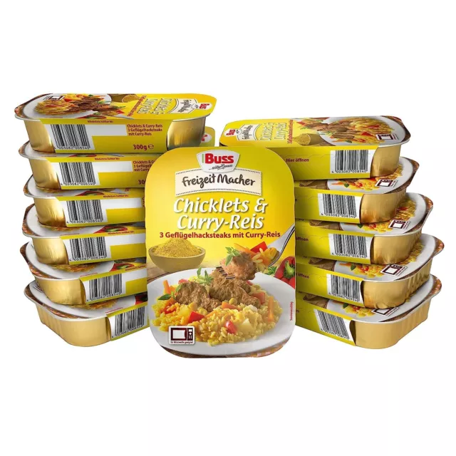 Buss Freizeitmacher Leckeres Fertiggericht mit Chicklets Curry-Reis 12 x 300g