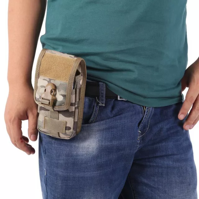 Tactical Molle Pouch Belt Waist Pack Bag Military Waist Fanny Pack Phone Pocket 2