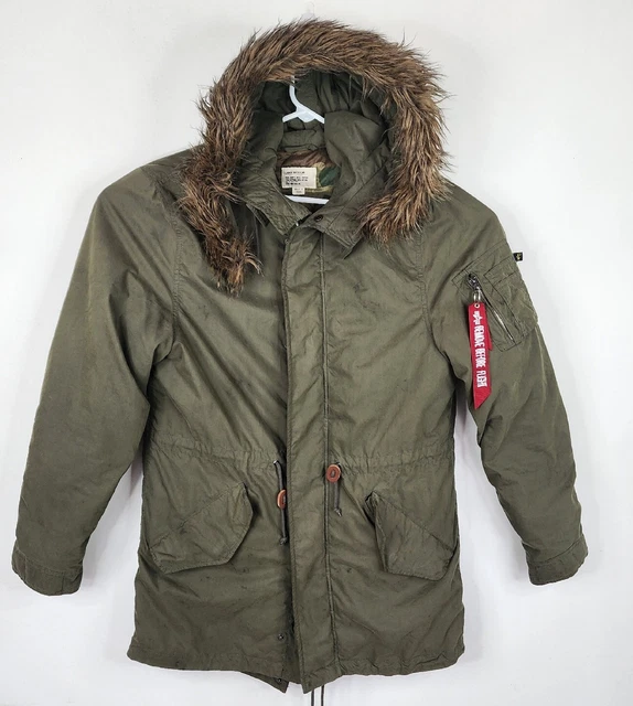 FISHTAIL PARKA US Alpha Industries M65 Jacket Hooded Army Coat Men's