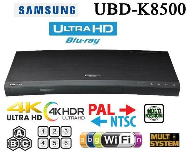 SAMSUNG UBDK8500 4K Region Free DVD BD ZONE ABC BluRay Disc Player 3D
