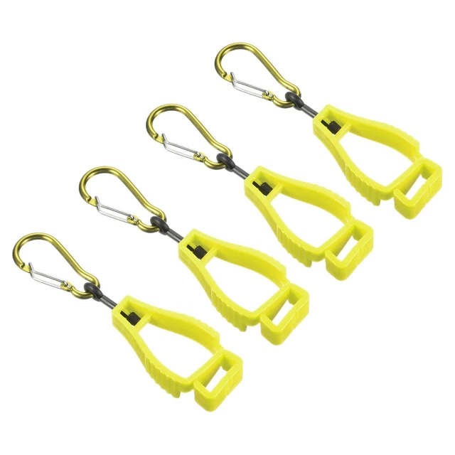 Guanto Protettivo,4pz Guanti Presa Catcher Amo Clips Supporto,Giallo