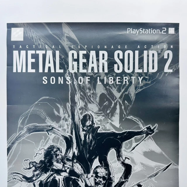 METAL GEAR SOLID 2 B2 Promo Poster Póster Original Coleccionista
