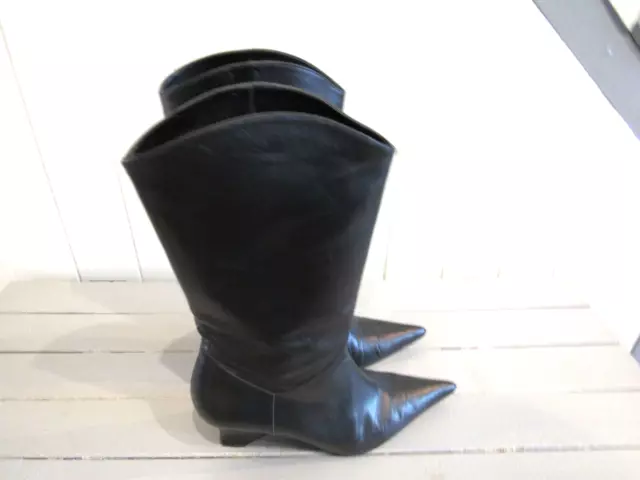 San Marina Bottines Cuir Noir P 36 San Marina
