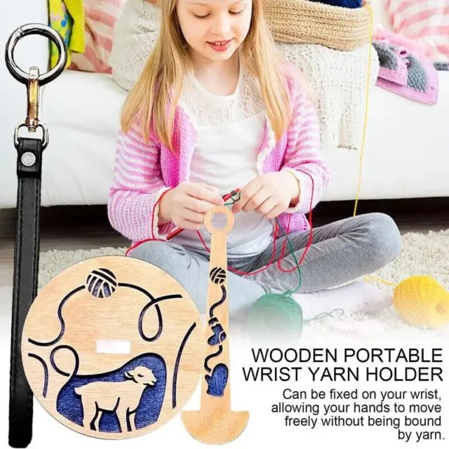 Hot Deal - Portable Wrist Yarn Holder Wooden Wrist Yarn Holder For Craft Lovers