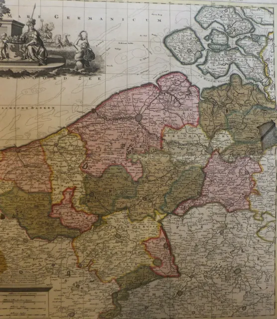 Flandriae comitatus Flandre Belgique gravure XVIIème siècle carte map 2