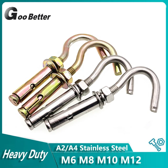 Open Hook Eye Bolt M6 M8 M10 M12 Rawl Shield Wall Anchor Shield Expansion Bolts