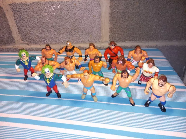 Wwf Hasbro Wcw Wwe Wrestling Job Lot Bundle Of 15 Wrestling Figures