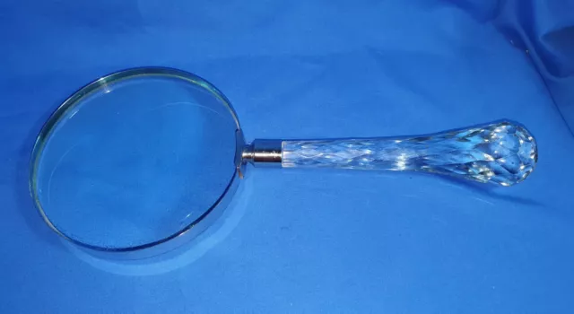 Fantastic Very Large Magnifying Glass with Heavy Crystal Handle