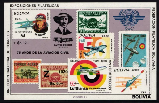 Bolivien Block 82 postfrisch Luftfahrt Zeppelin #IQ694