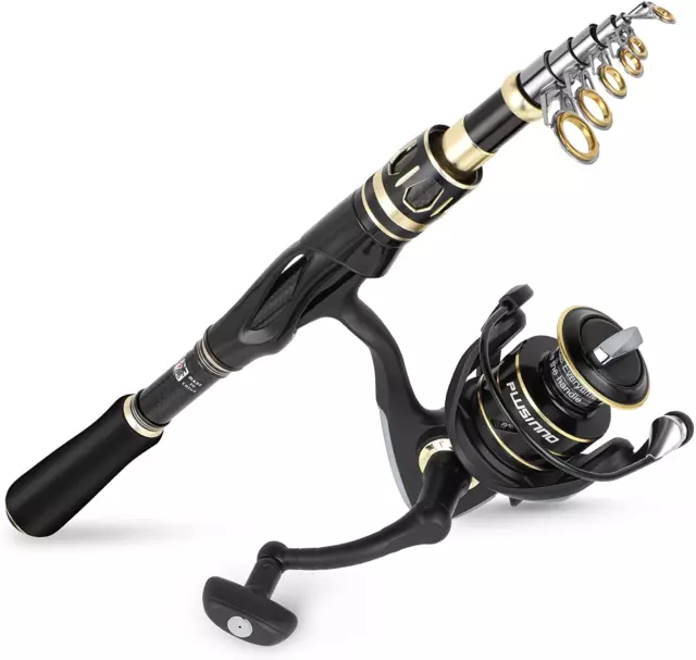 Fishing Rod and Reel Combos - Carbon Fiber Telescopic Fishing Pole -  Spinning Re