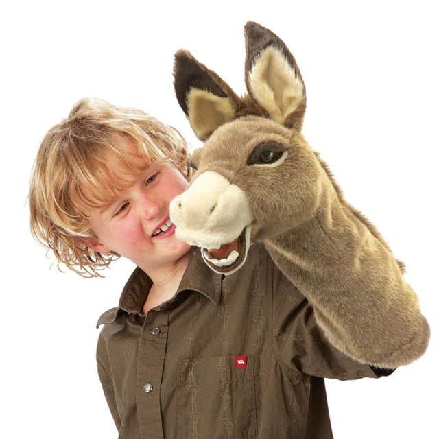 Folkmanis Puppets Donkey Stage Puppet soft plush toy 12"/30m